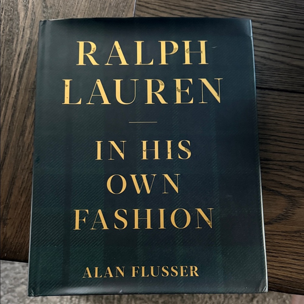 Ralph Lauren Hardcover Book with Gold Lettering on Dark Green Cover